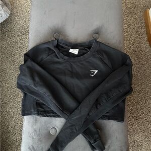 Gymshark Black Women's sweatshirt Crop Top